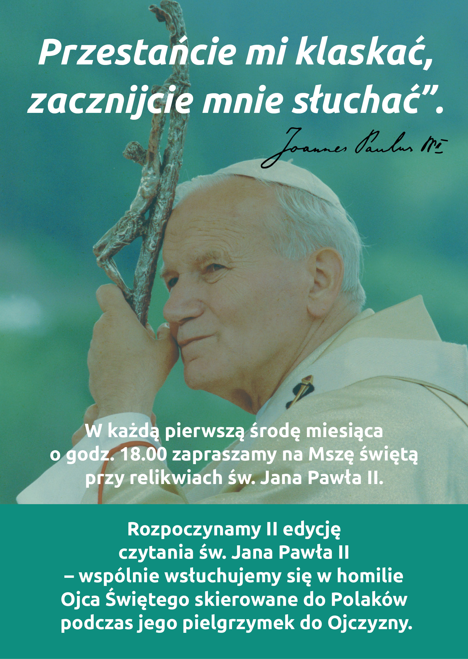 "Przestańcie mi klaskać, zacznijcie mnie słuchać"